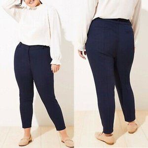 LOFT Plus Navy Marisa Ankle Pant, Size 20.